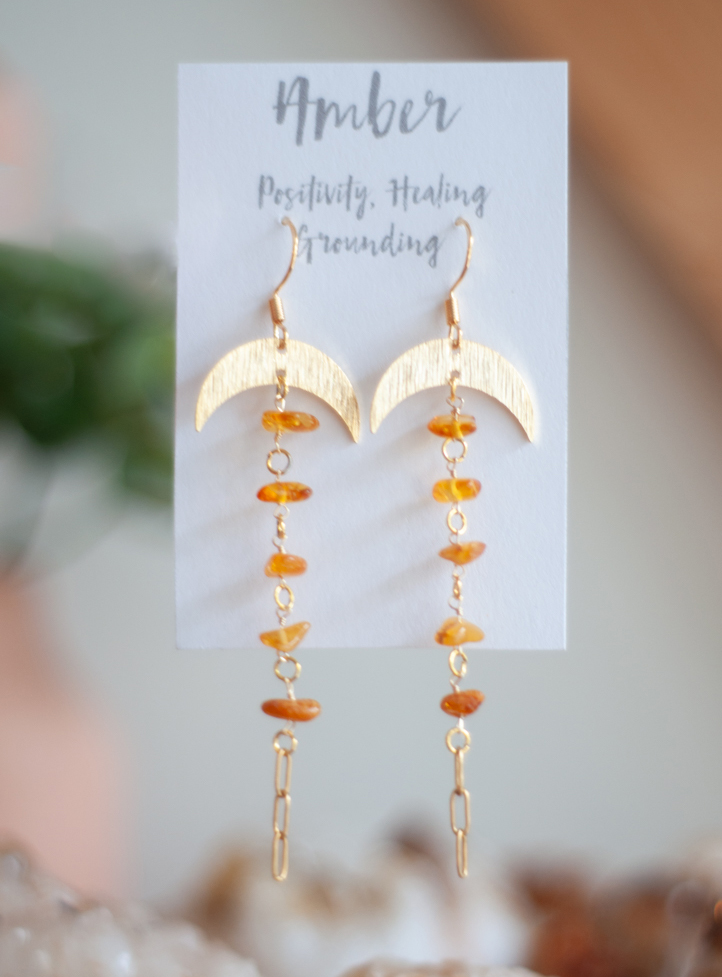 Amber Moon Earrings