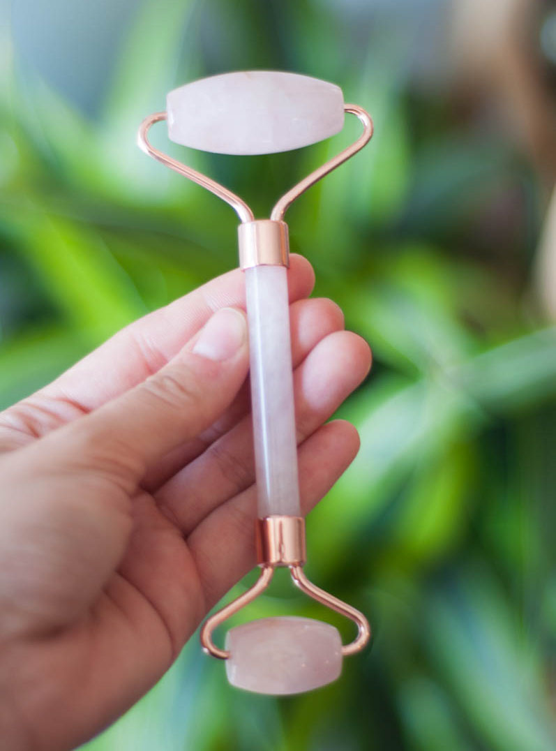 Rose Quartz Face Massage Roller