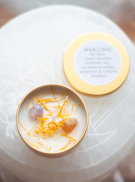 Healing Tin Candle - gold
