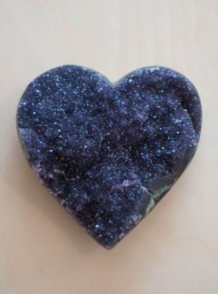 Uruguay Amethyst Geode Heart #10