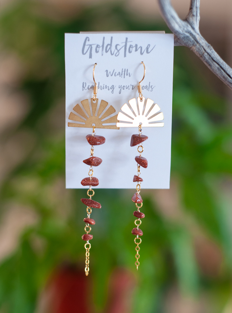 Goldstone Earrings