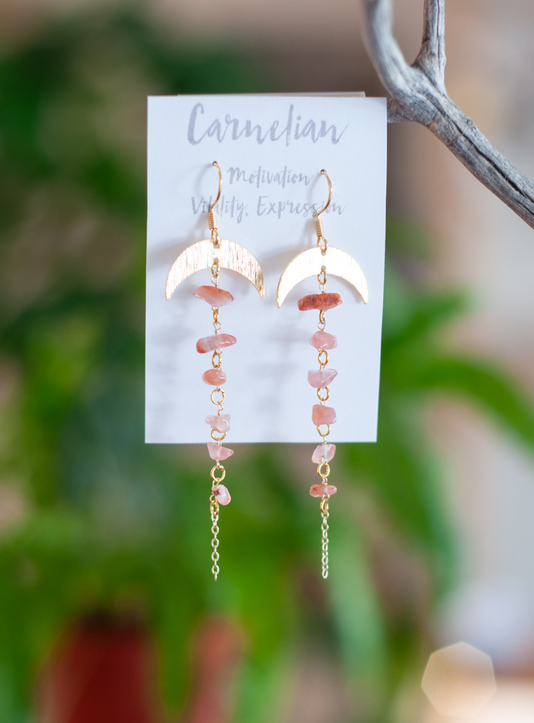 Carnelian Goddess Earrings
