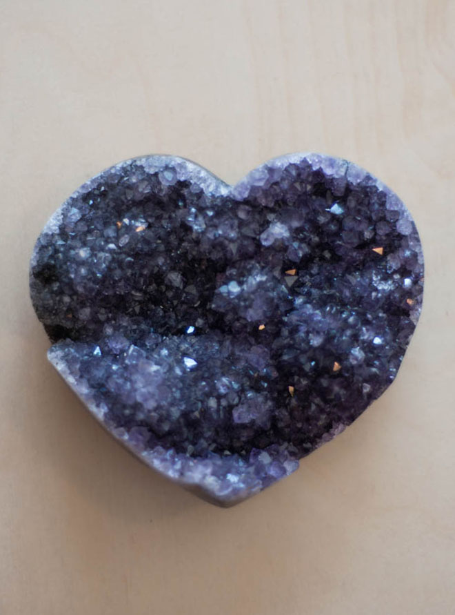 Uruguay Amethyst Geode Heart #23