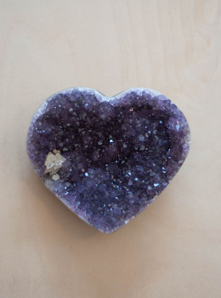 Uruguay Amethyst Geode Heart #32