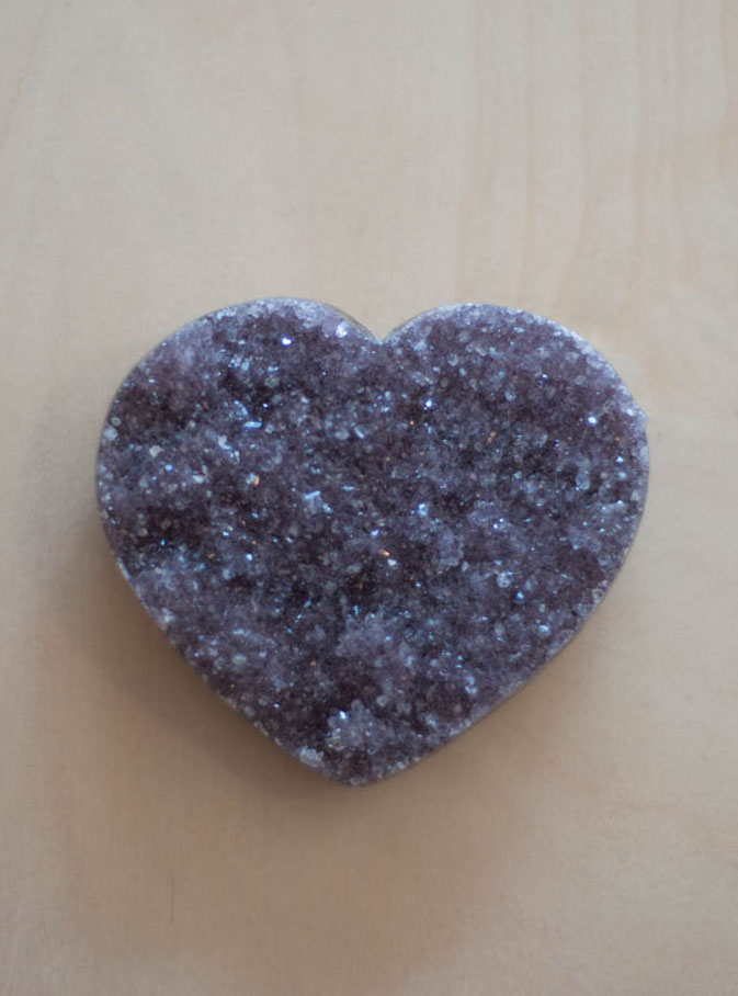 Uruguay Amethyst Geode Heart #37