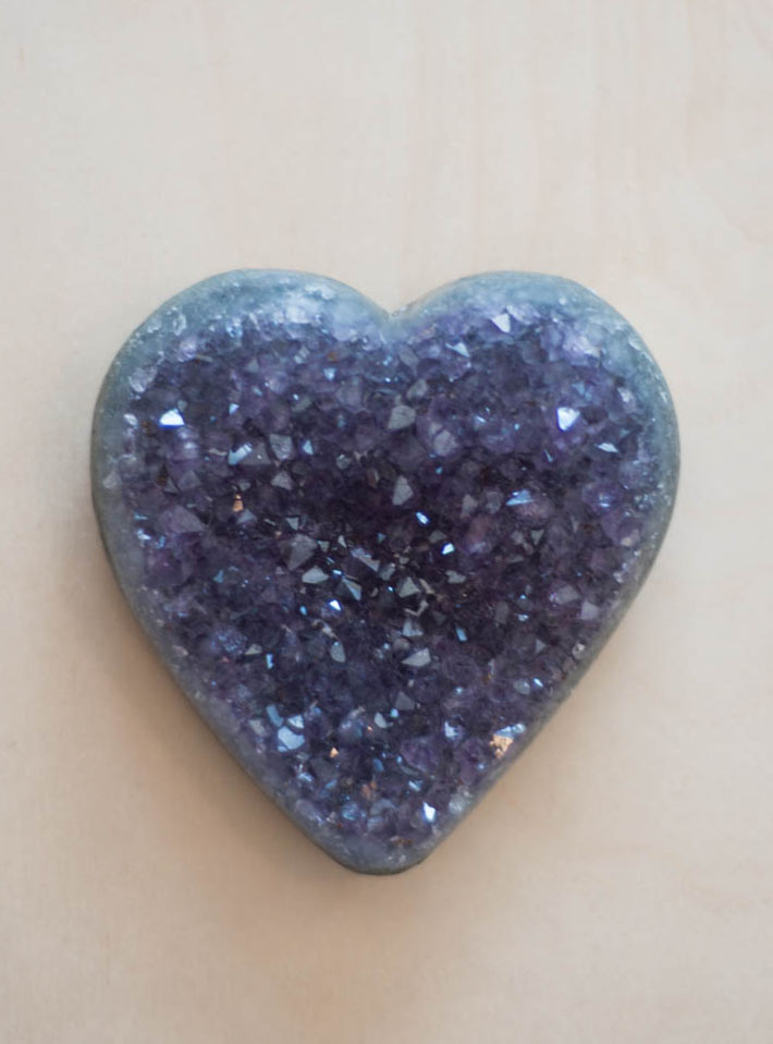 Uruguay Amethyst Geode Heart #40