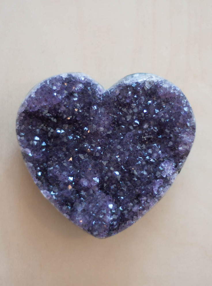 Uruguay amethyst Geode Heart #43