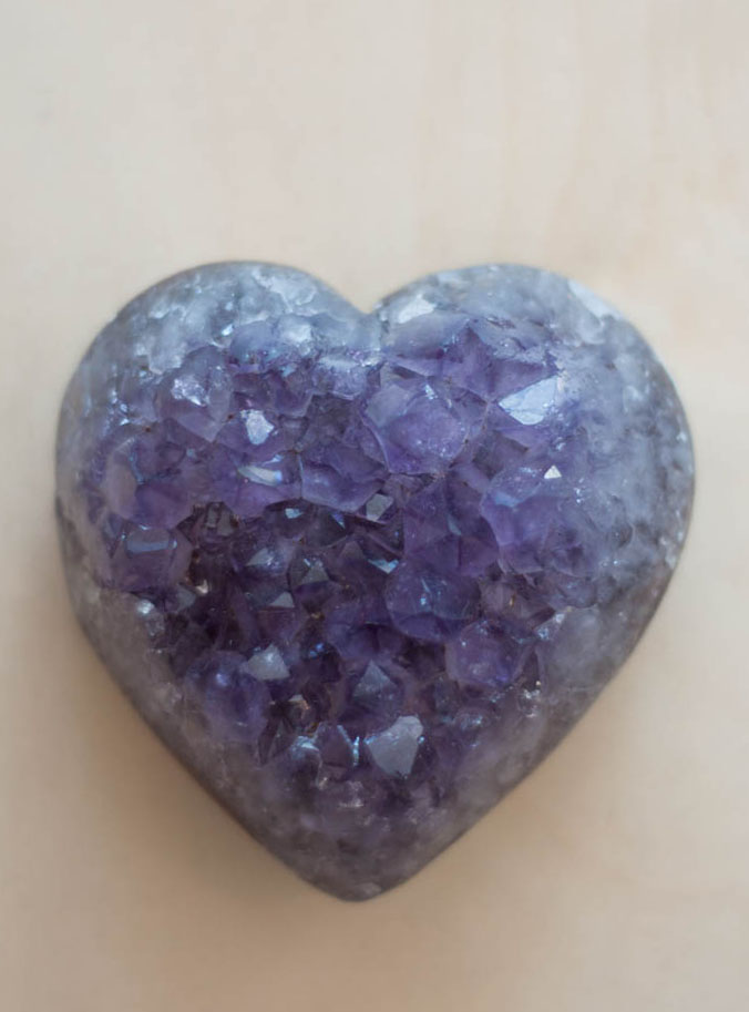 Uruguay Amethyst Geode Heart #50