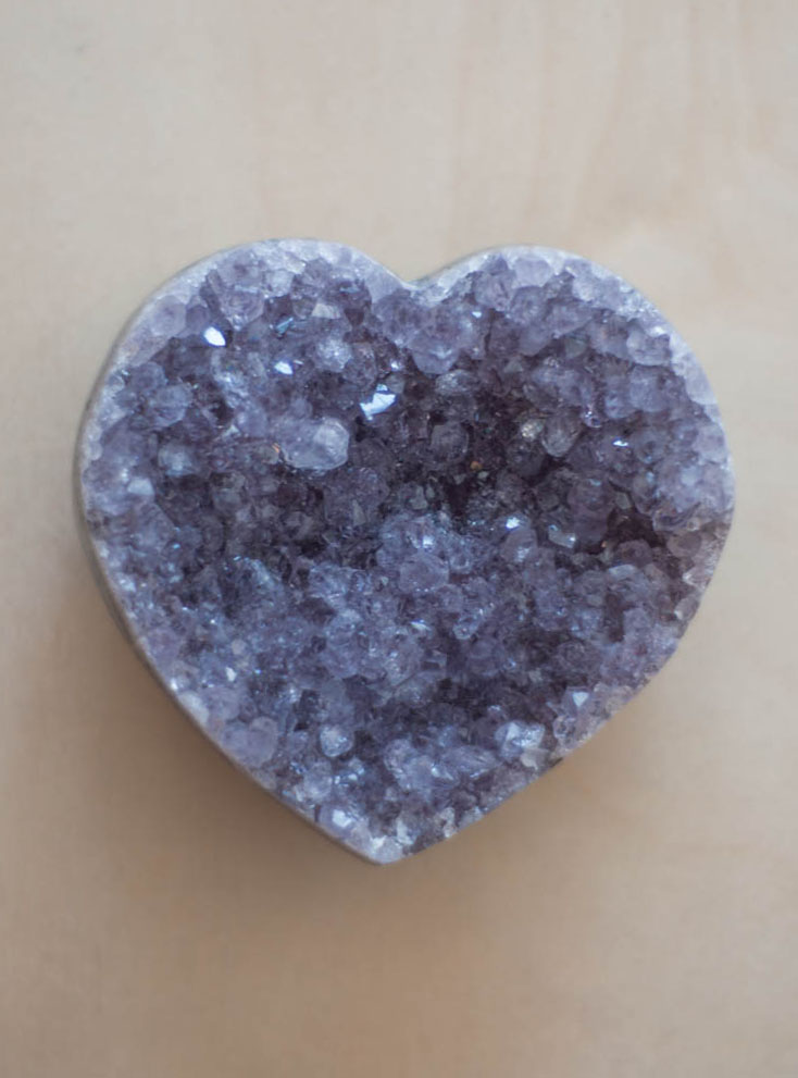 Uruguay Amethyst Geode Heart #53