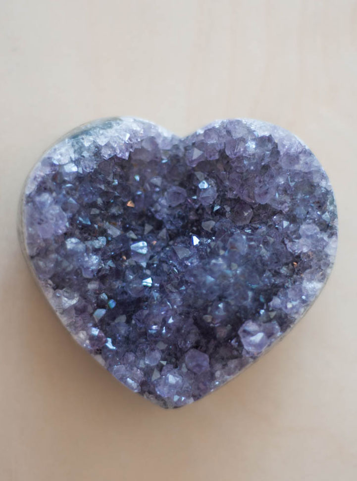 Uruguay Amethyst Geode Heart #56