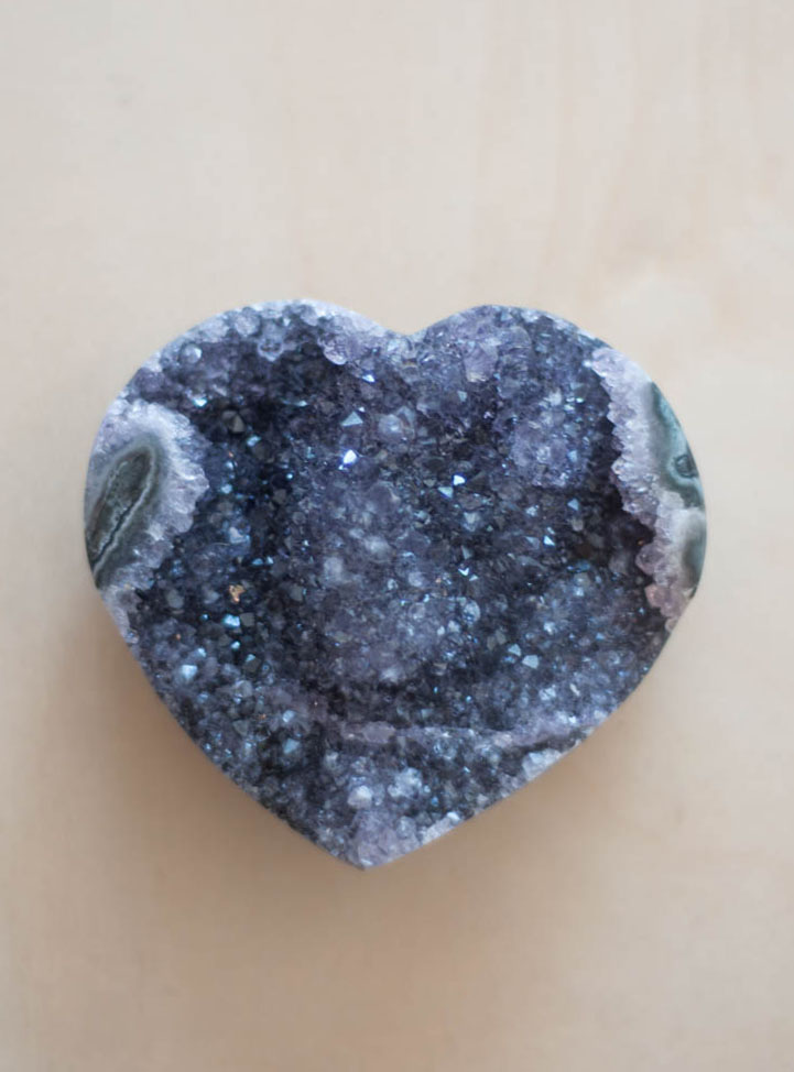 Uruguay Amethyst Geode Heart #57