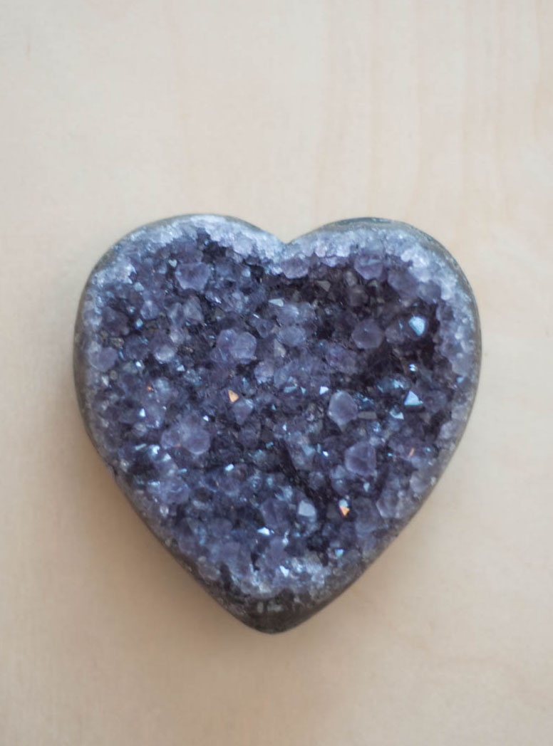 Uruguay Amethyst Geode Heart #58