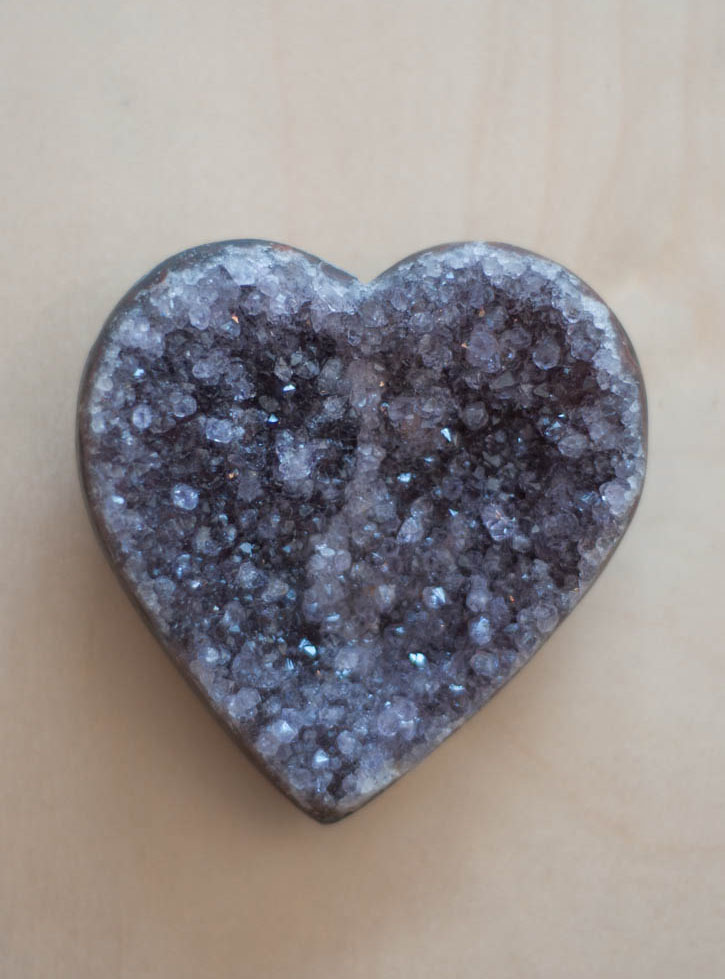 Uruguay Amethyst Geode Heart #59