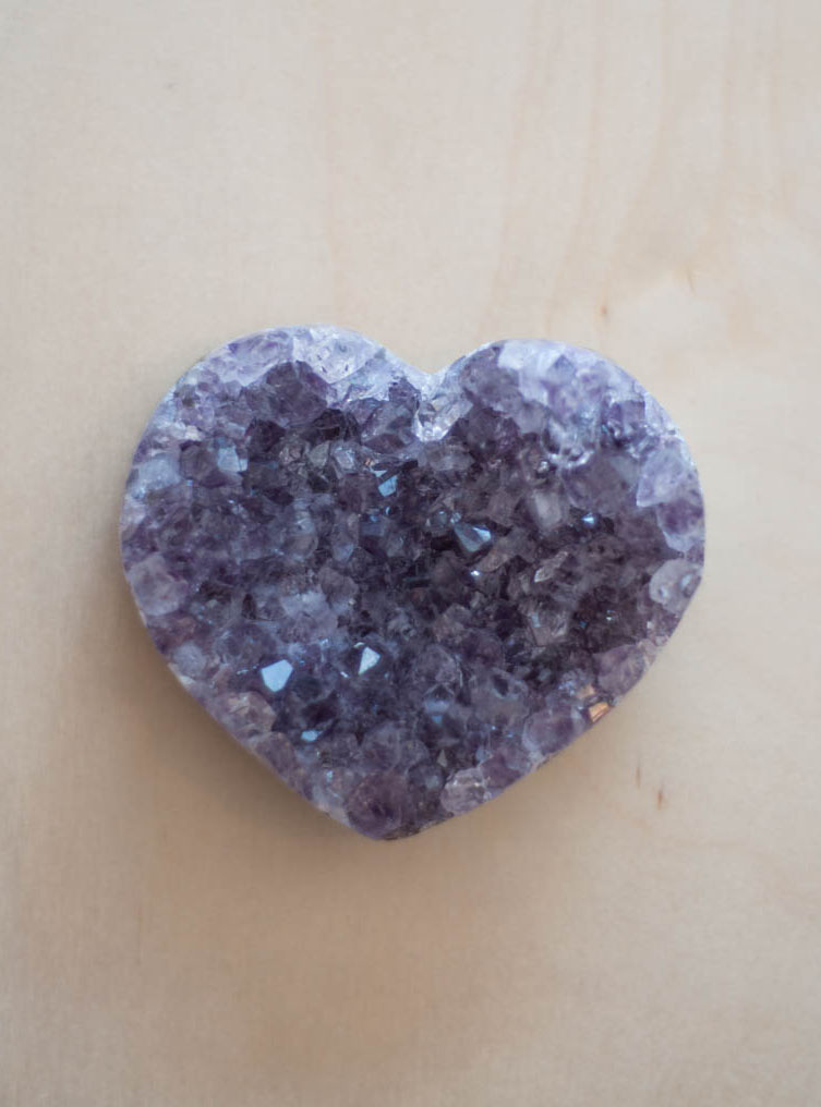 Uruguay Amethyst Geode Heart #70