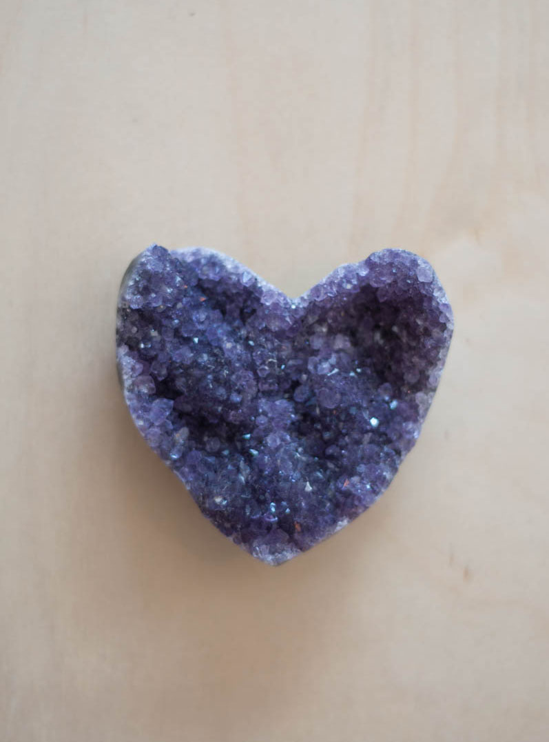 Uruguay Amethyst Geode Heart #71