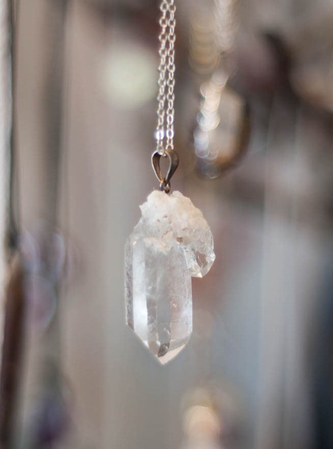 Clear Quartz Cluster Pendant