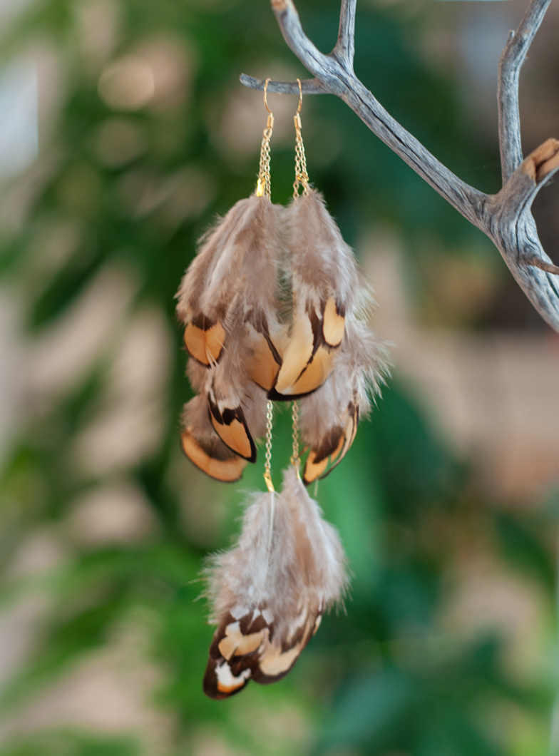 Earth Feather Earrings