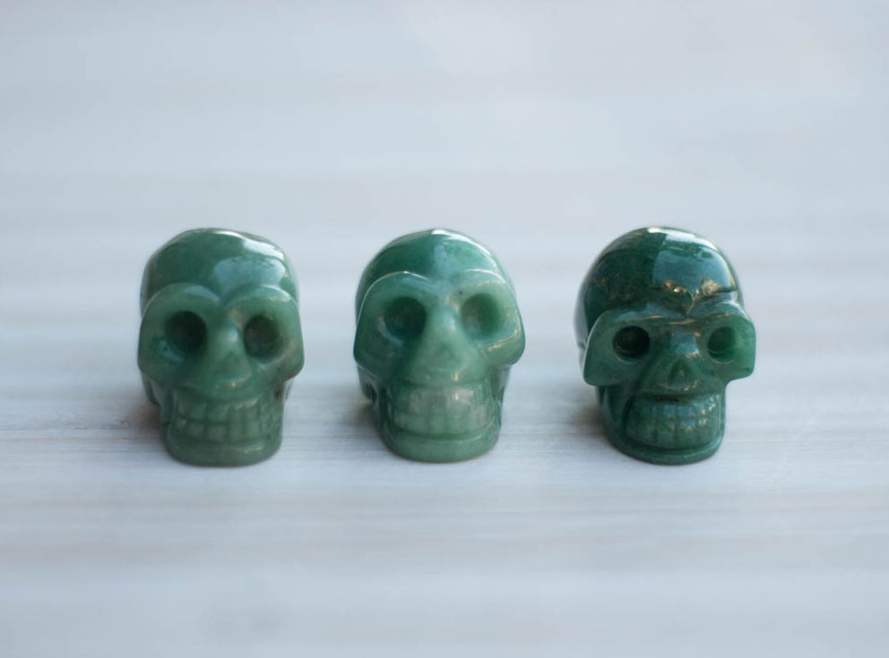 Green Aventurine Skull small