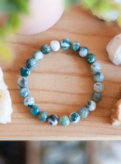 Green Tree Agate Bracelet