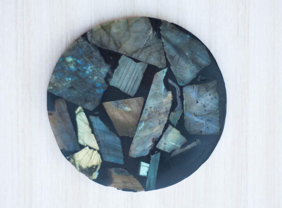 Labradorite in Resin Flat Plate