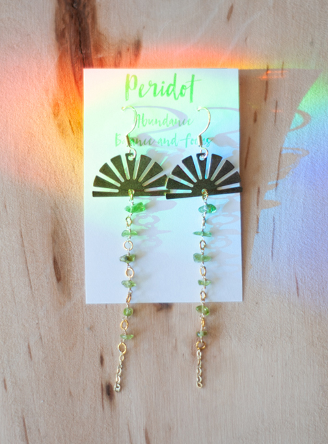 Peridot Sun Earrings