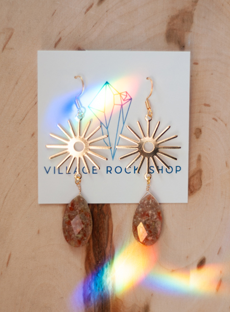 Jasper Sun Earrings