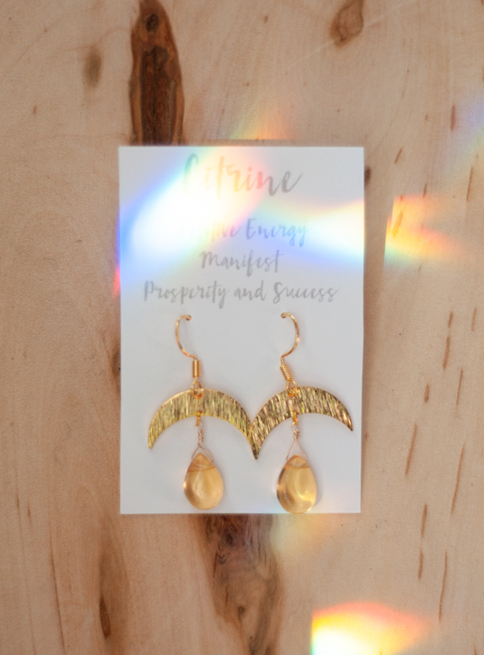 Citrine Moon Earrings