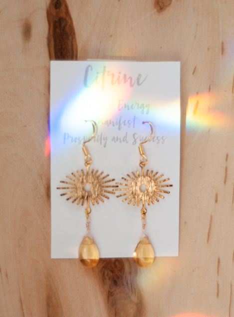 Citrine Sun Earrings