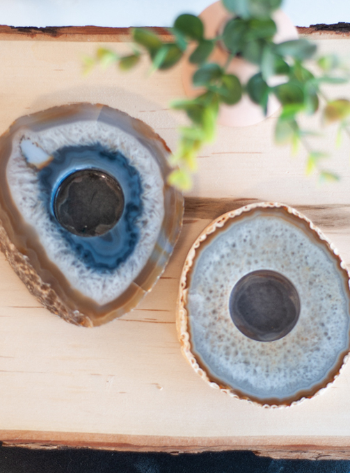 Agate Candle Holder