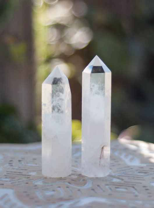 Clear Quartz Generator Tower medium