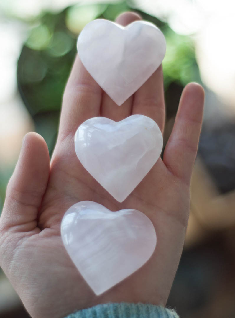 Small Mangano Calcite Heart - Pakistan