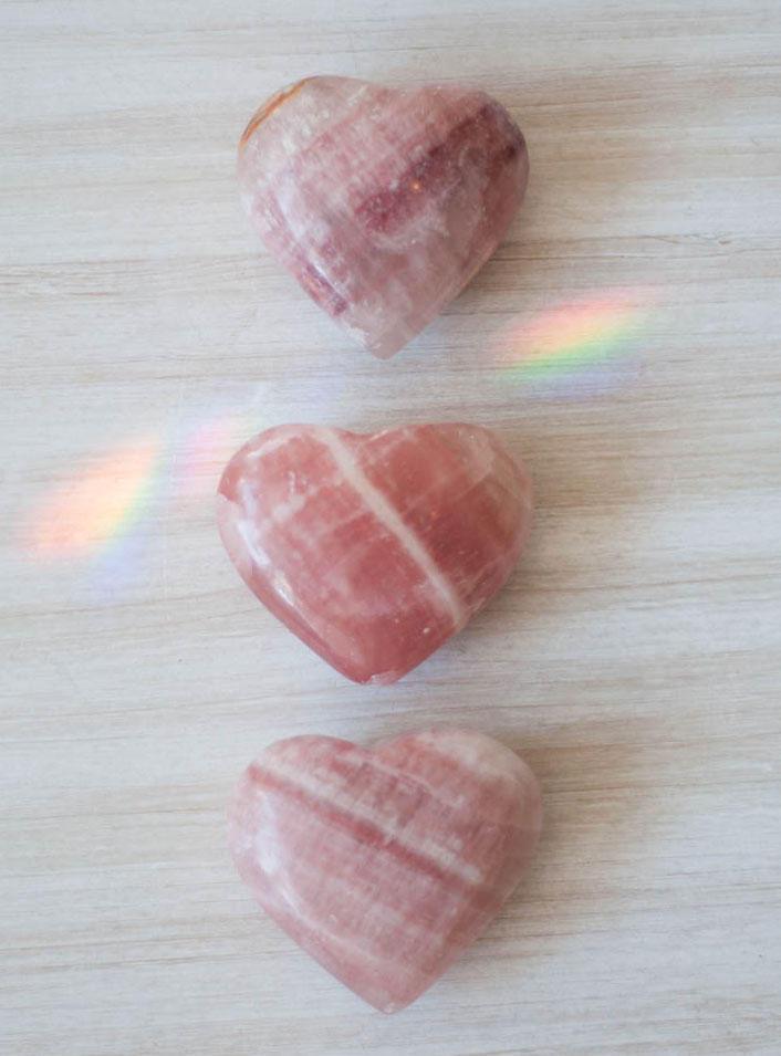 Rose Calcite Heart - Pakistan