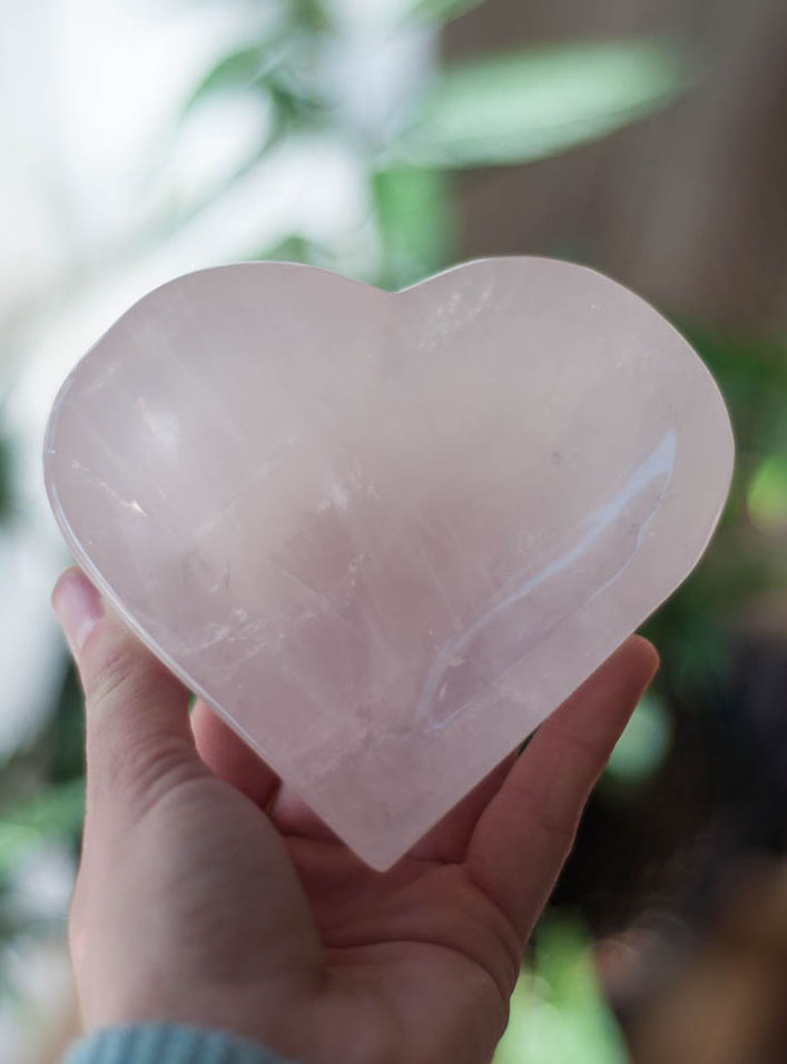 Rose Quartz Heart Bowl