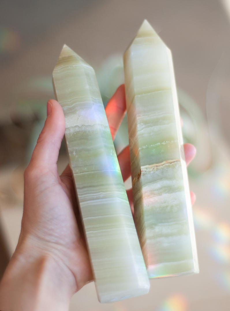 Green Calcite Tower - large