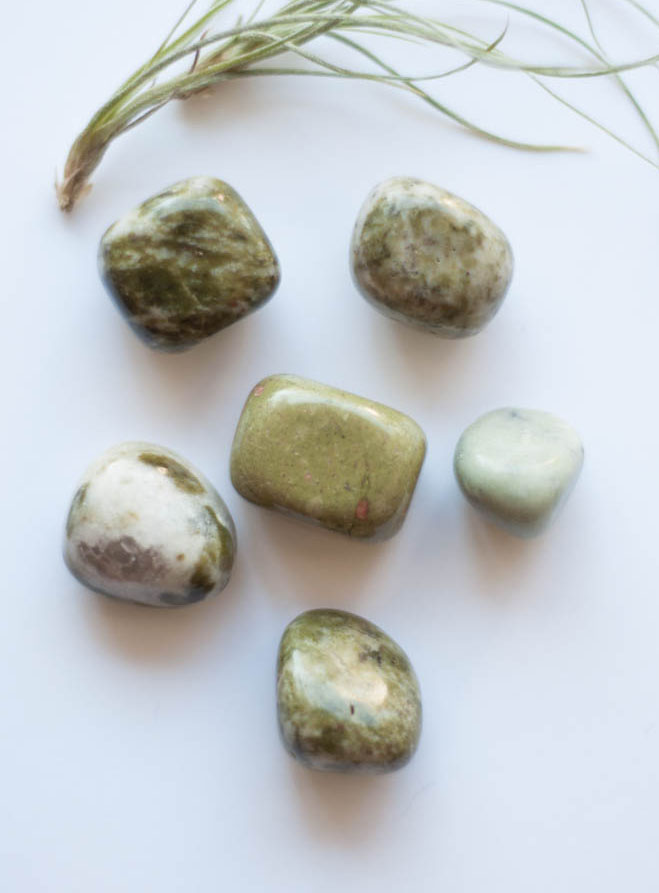 Tumbled Green Epidote