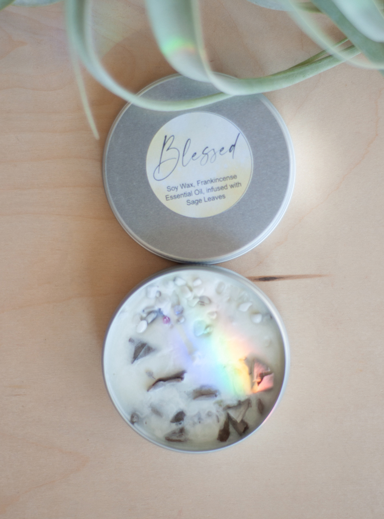 Blessed Tin Candle
