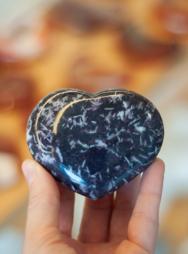 Lepidolite Heart