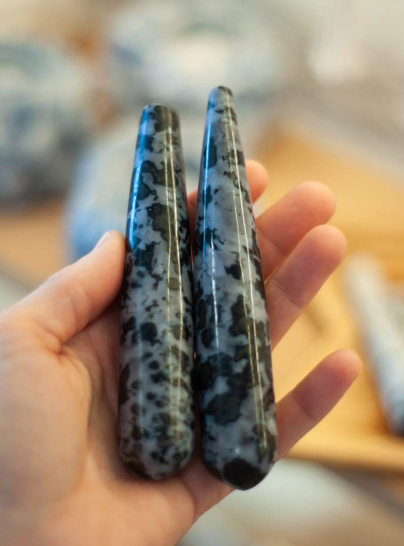 Indigo Gabbro Massage and Pressure Point Wand