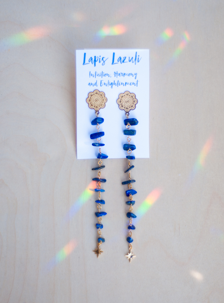 Lapis Lazuli Stud Earrings