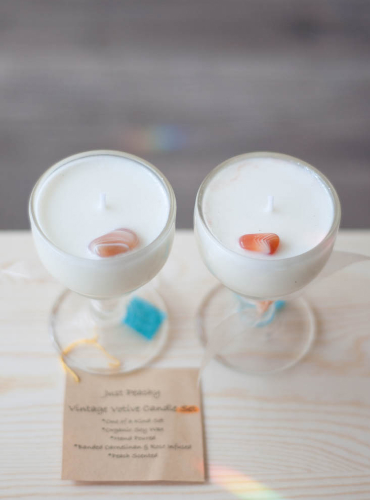 Just Peachy Votive Candles Set