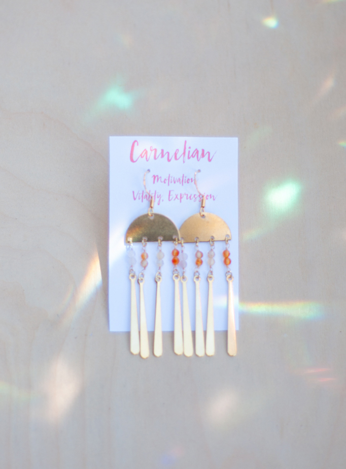 Carnelian Dangle Earrings