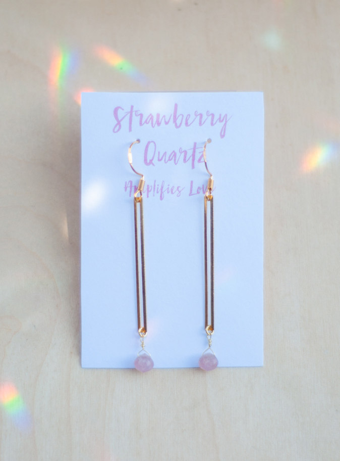 Strawberry Quartz Earrings