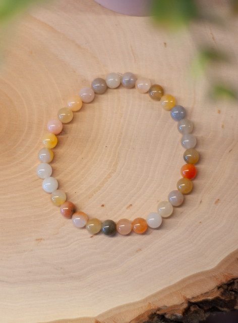 Orange Jade Bracelet 6 mm