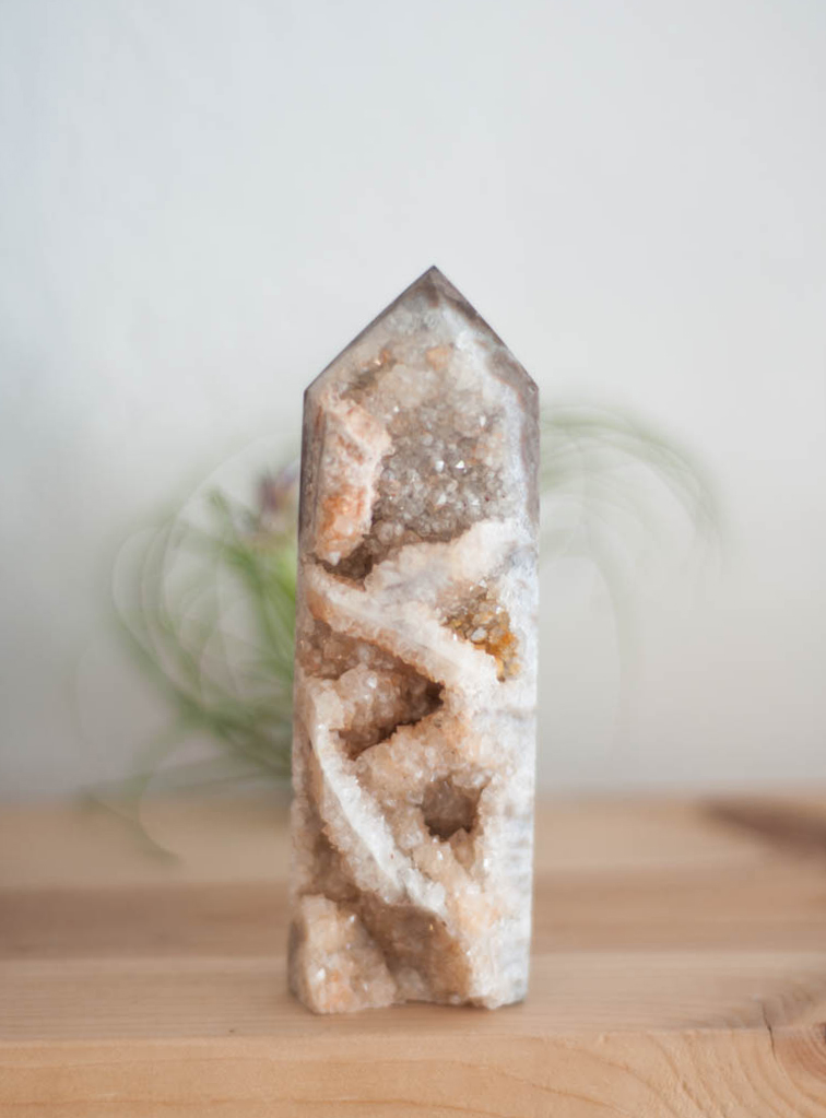 Sphalerite Druzy Tower - large