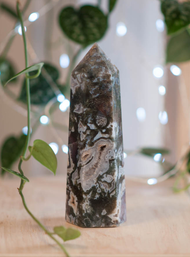 Moss Agate Tower #1 | Larger Crystals, Clusters and Geodes | Village ...