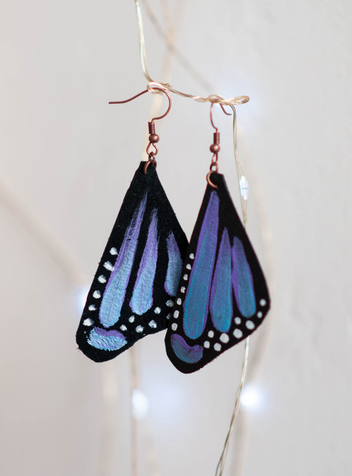 Blue Morpho Butterfly Earrings