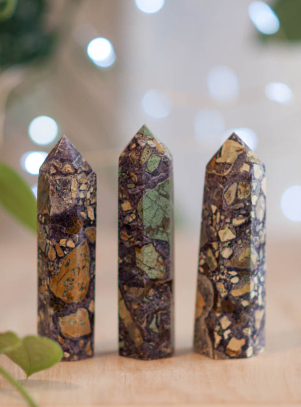 Purple Brecciated Jasper Tower