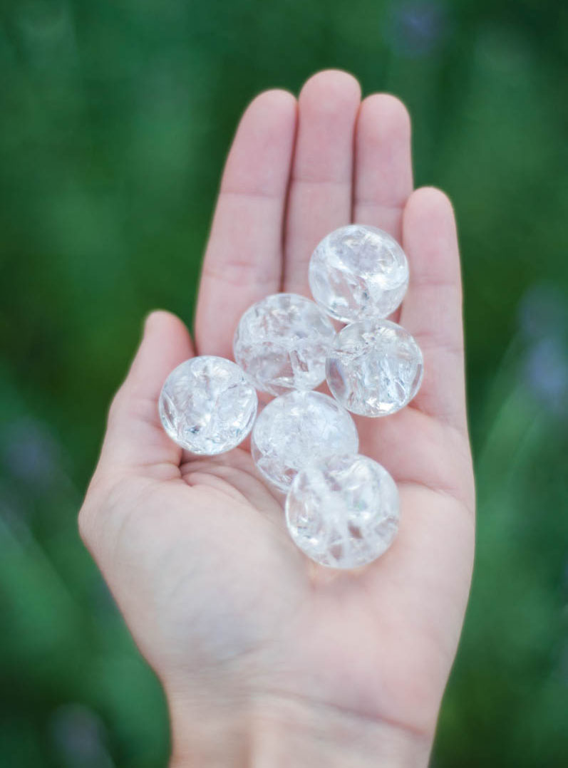 Mini Crackle Quartz Sphere