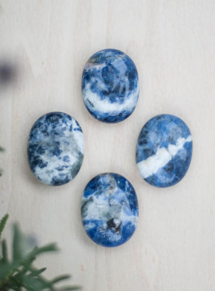 Sodalite Palm Stone