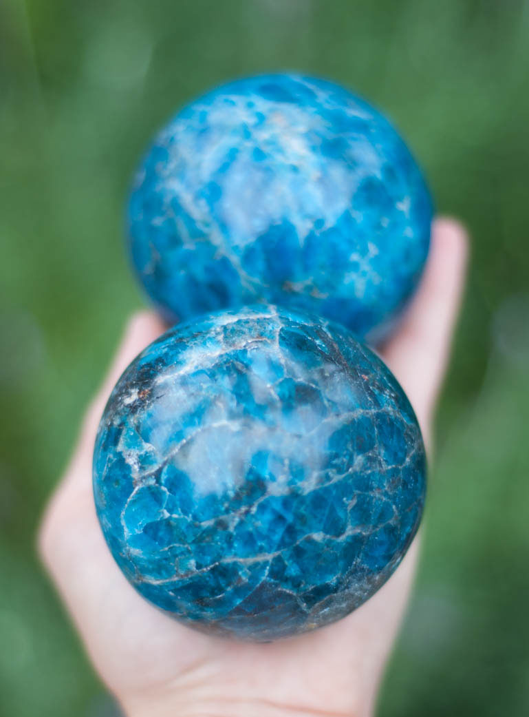 Blue Apatite Sphere